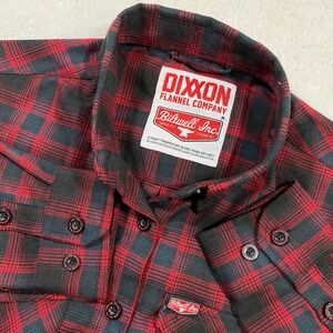Dixxon Flannel Plaid Button Up Long Sleeve Biltwell Shirt Western Red Womens S